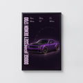 Vintage Dodge Demon Print, Purple Muscle Car Art