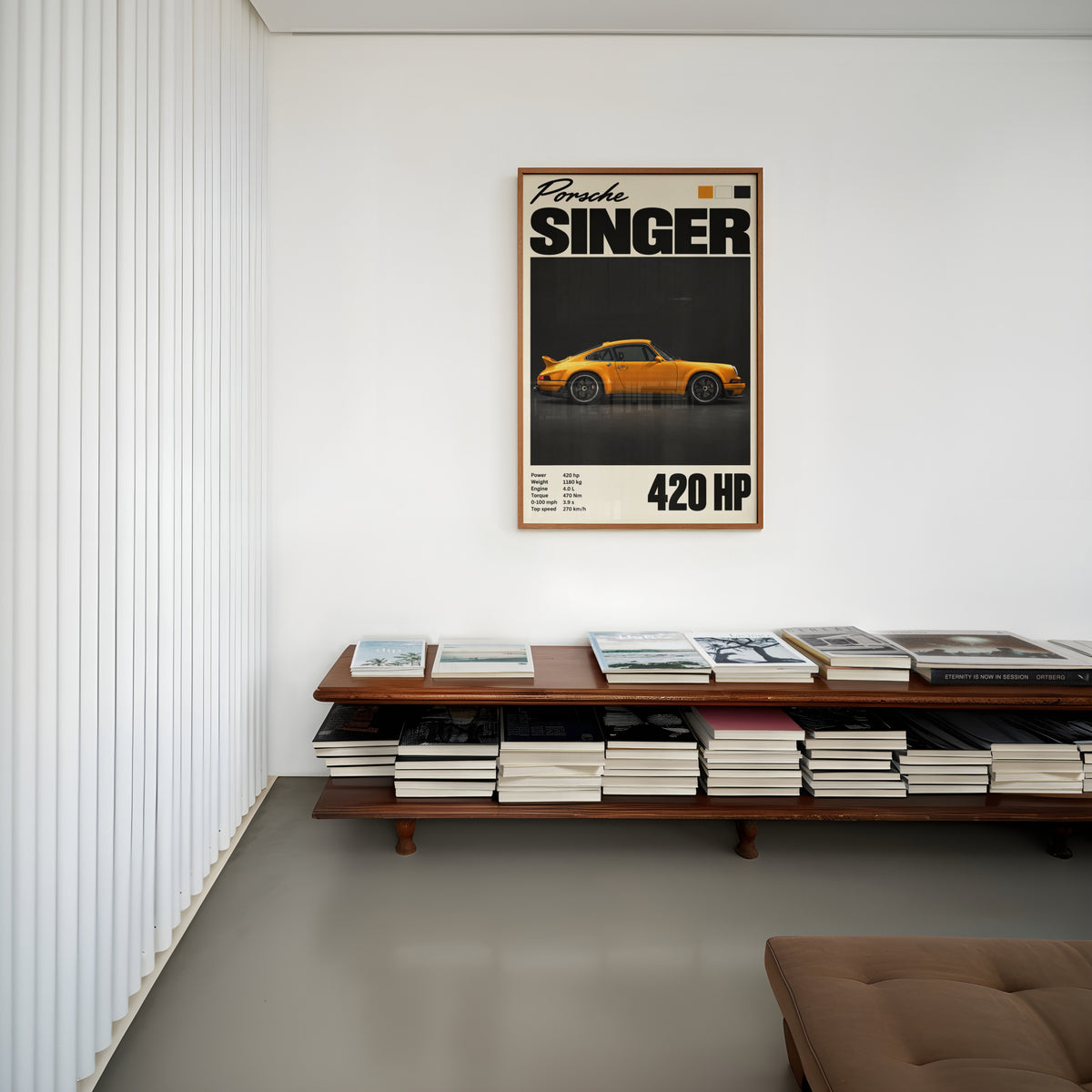 Vintage Porsche Singer Print, Car Wall Art
