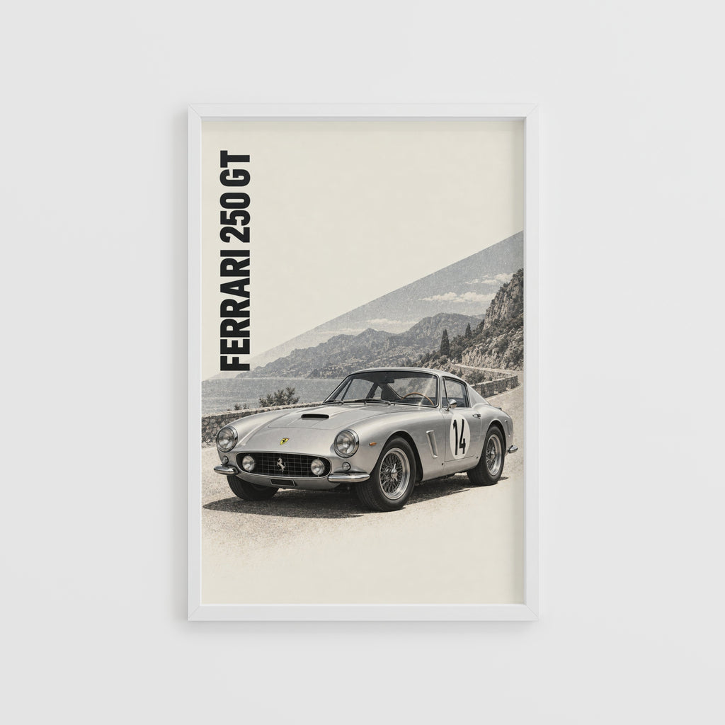 Vintage Ferrari 250 GT Print, Classic Car Poster