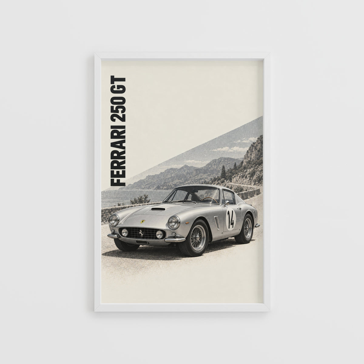 Vintage Ferrari 250 GT Print, Classic Car Poster