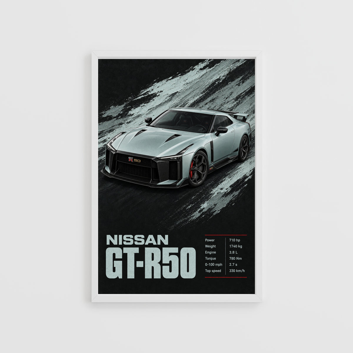 Vintage Nissan GT-R50 Print, Supercar Wall Art