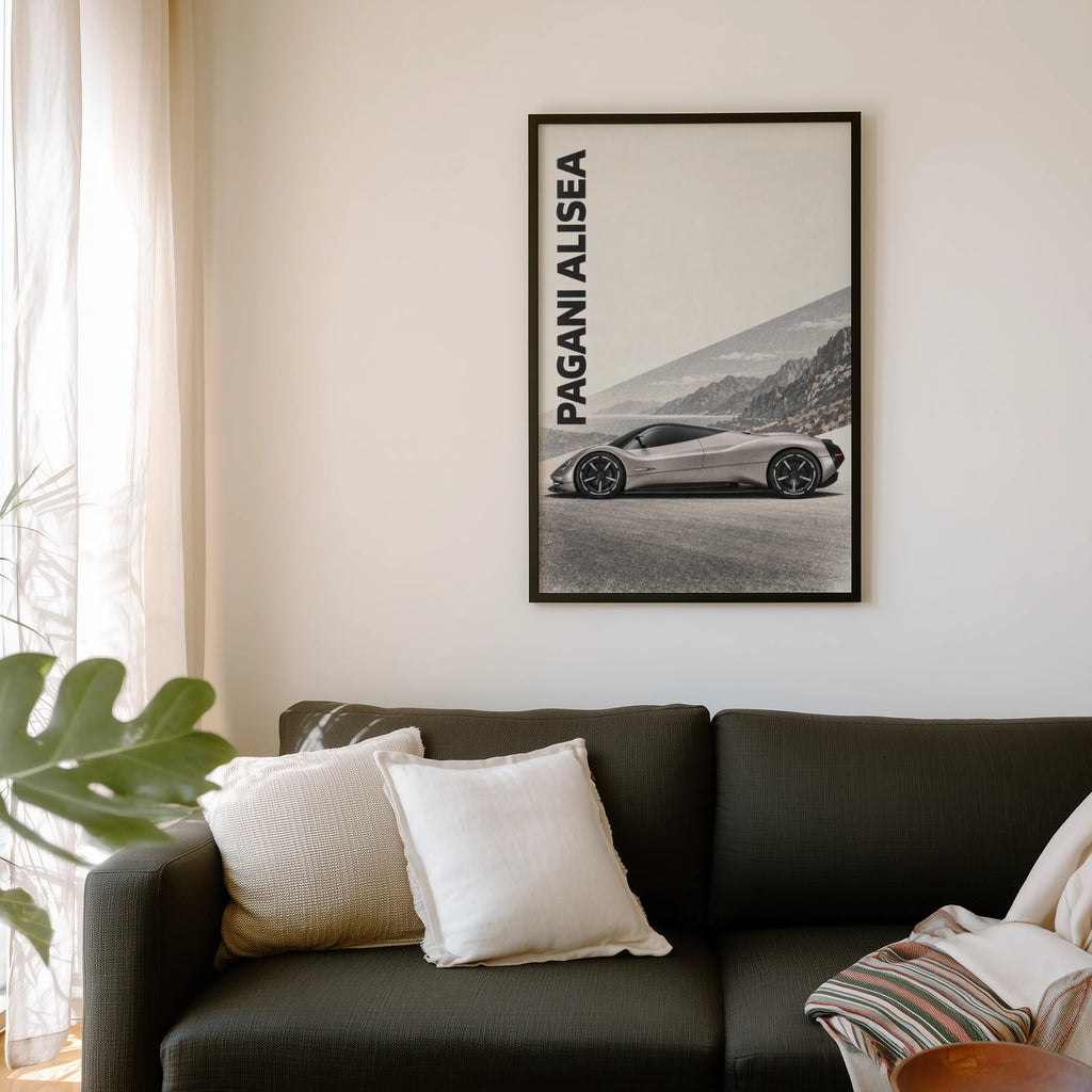 Vintage Pagani Alisea Car Print, Supercar Poster