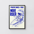Vintage Surf Print, Wave Rider Surfer Girl Poster