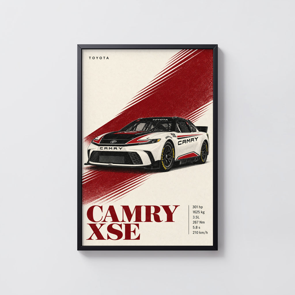 Vintage Toyota Camry XSE Print, Race Car Wall Art
