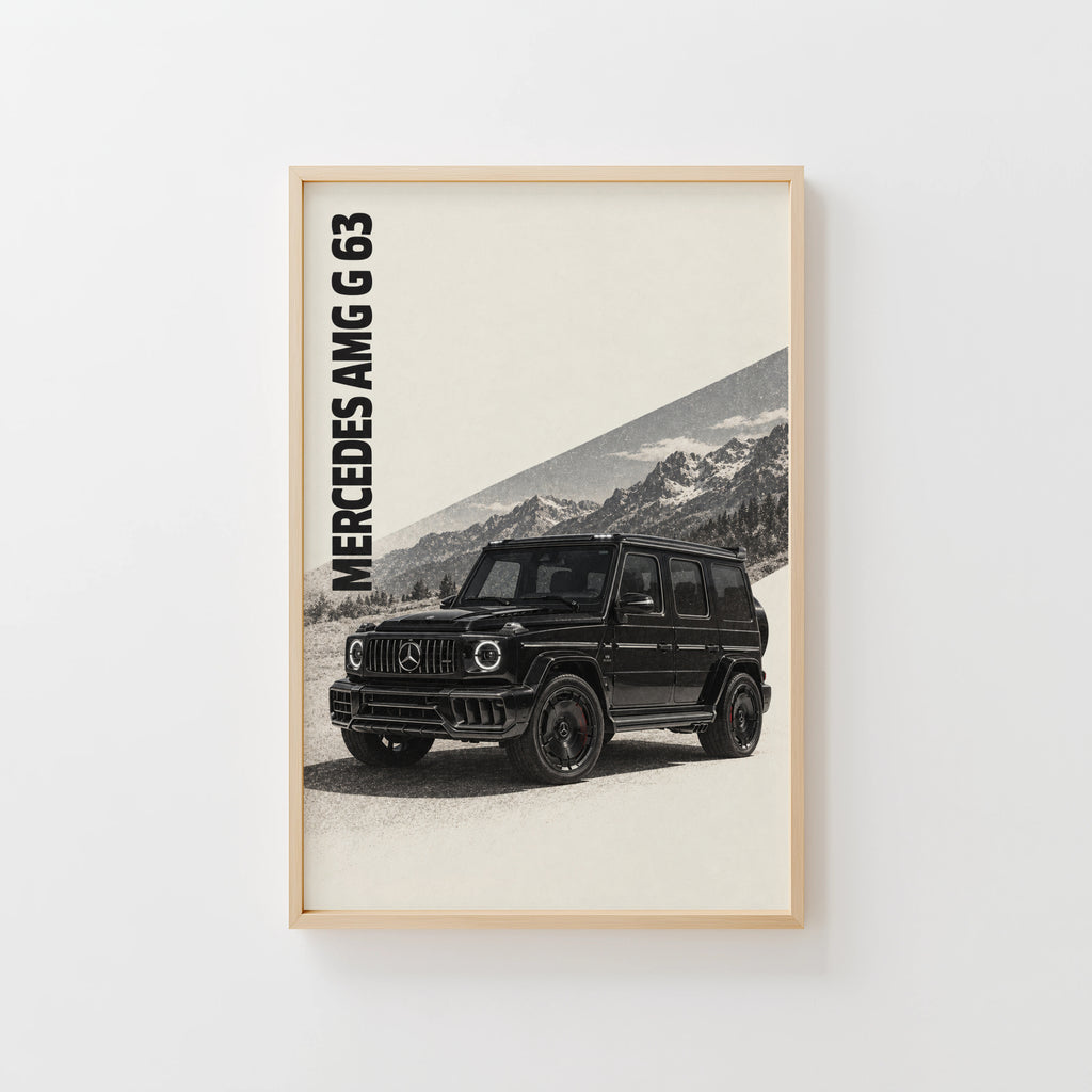 Vintage Mercedes AMG G 63 Print, Car Wall Art