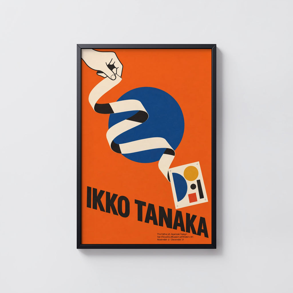 Vintage Ikko Tanaka Print, Japanese Design Poster