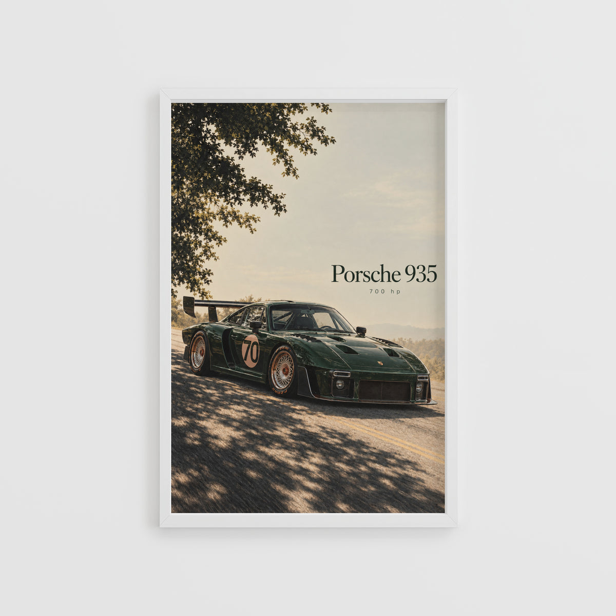 Vintage Porsche 935 Print, Race Car Wall Art