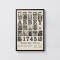 Vintage Westminster Abbey Poster, Gothic Print