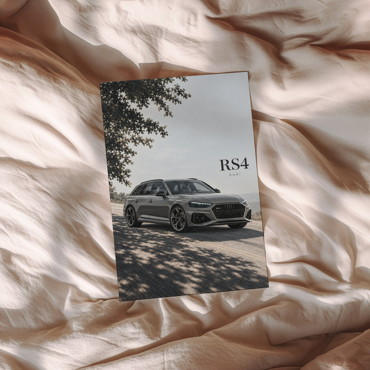 Vintage Audi RS4 Avant Print, Car Wall Art