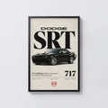 Vintage Dodge Challenger SRT Print, Muscle Car