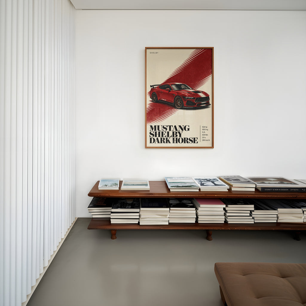 Vintage Mustang Shelby Print, Car Wall Art