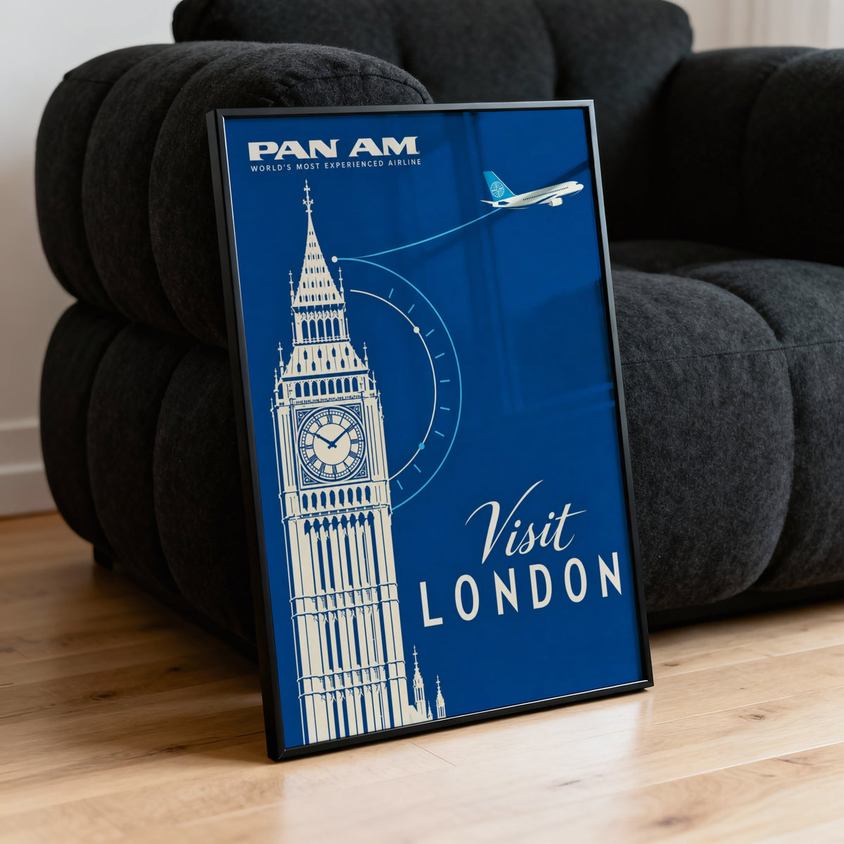 Vintage London Poster, Big Ben Wall Art, Travel Print