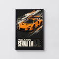 Vintage McLaren Senna LM Print, Supercar Wall Art