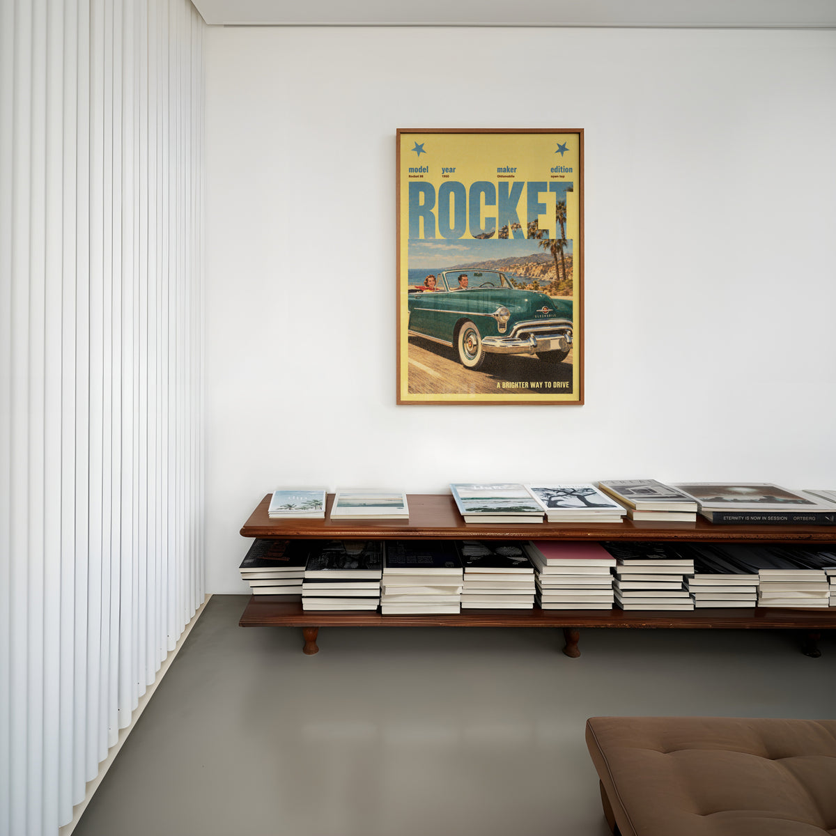 Vintage Oldsmobile Rocket 88 Poster, Car Wall Art Print