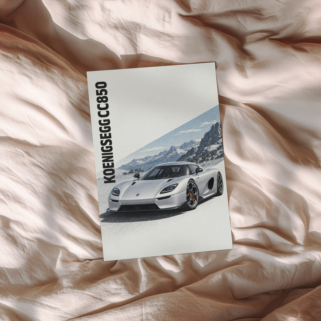Vintage Koenigsegg CC850 Print, Supercar Wall Art