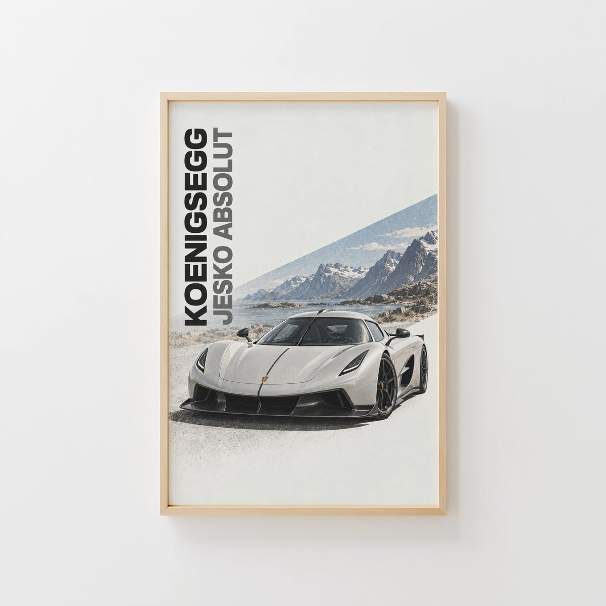 Vintage Koenigsegg Jesko Absolut Print, Car Art