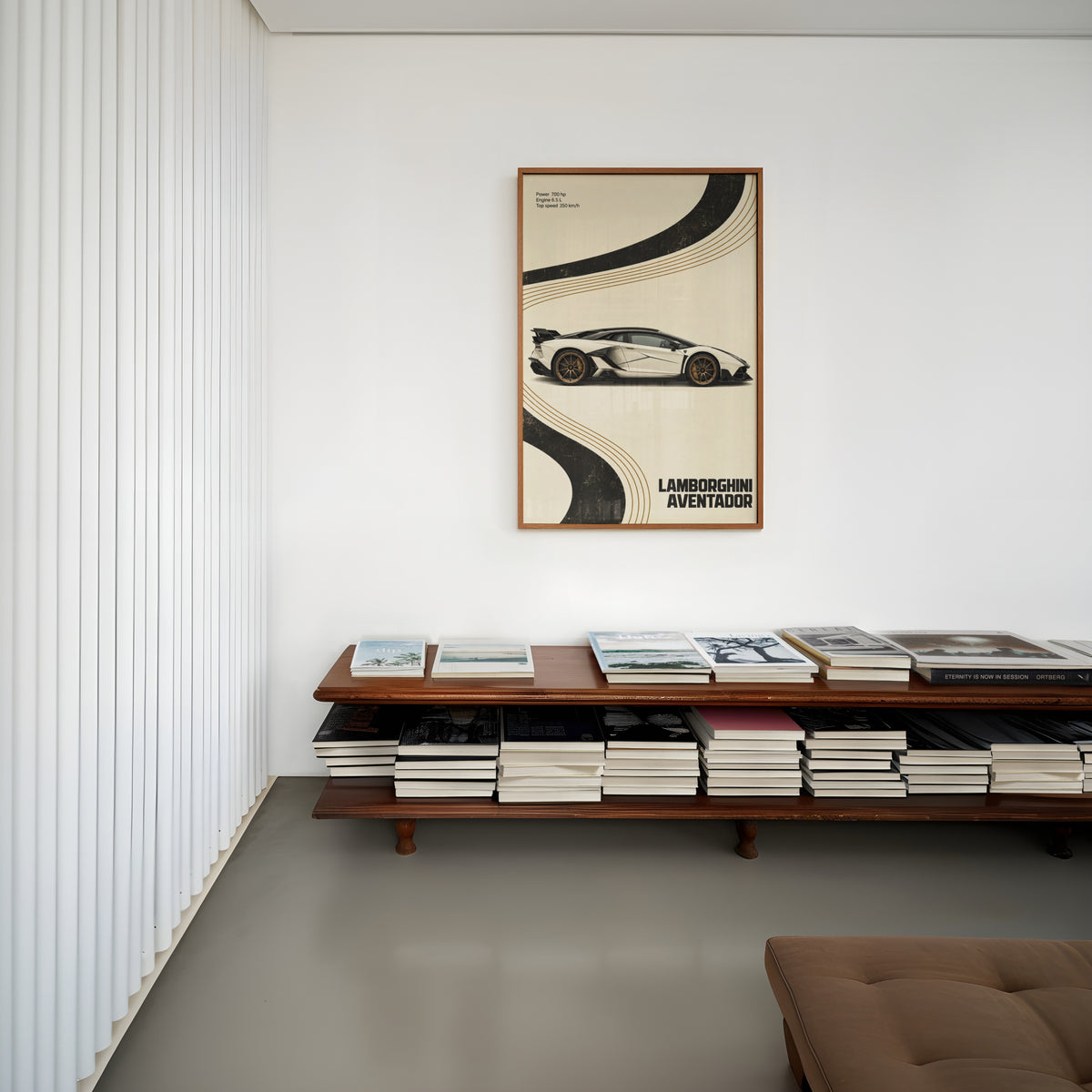 Vintage Lamborghini Aventador Print, Car Poster