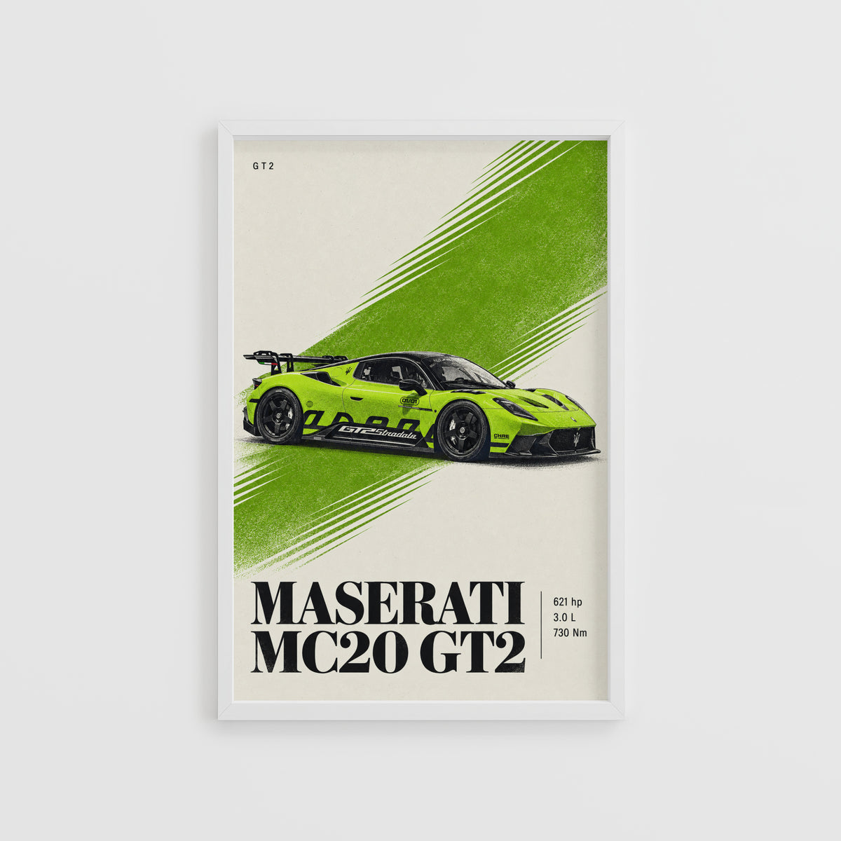 Vintage Maserati MC20 GT2 Print, Racing Car Art
