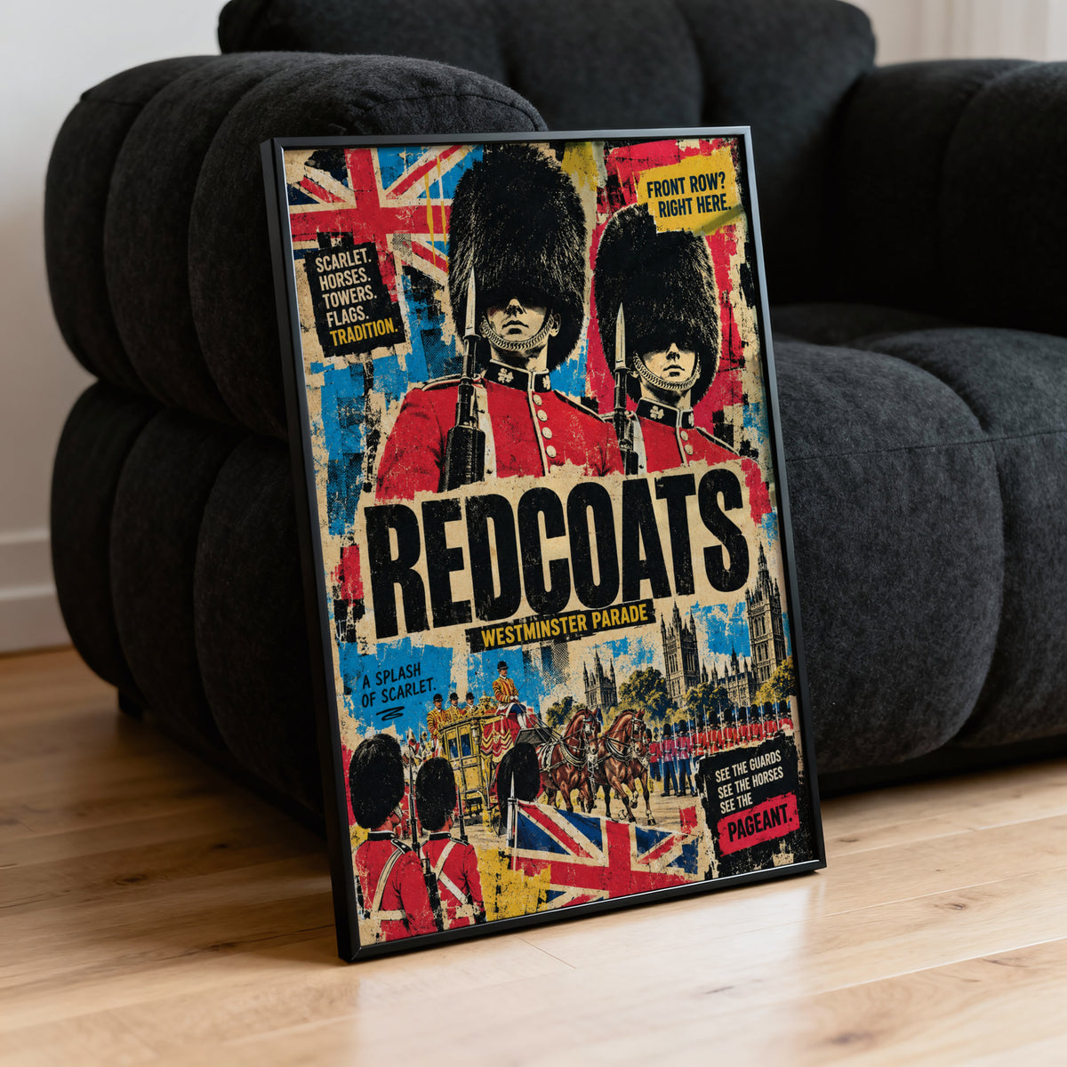 Vintage Redcoats Westminster Poster, London Wall Art Print