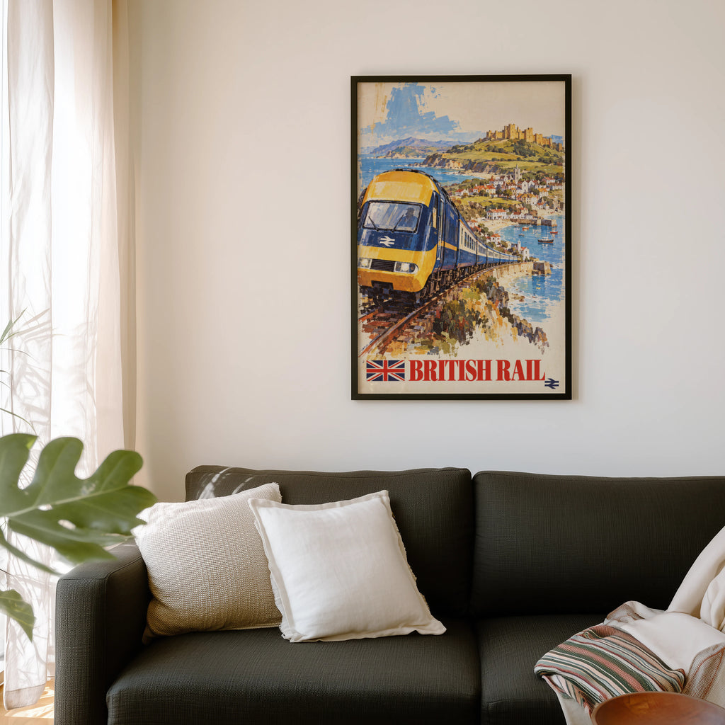 Vintage British Rail Train Poster, Coastal Wall Art, Print