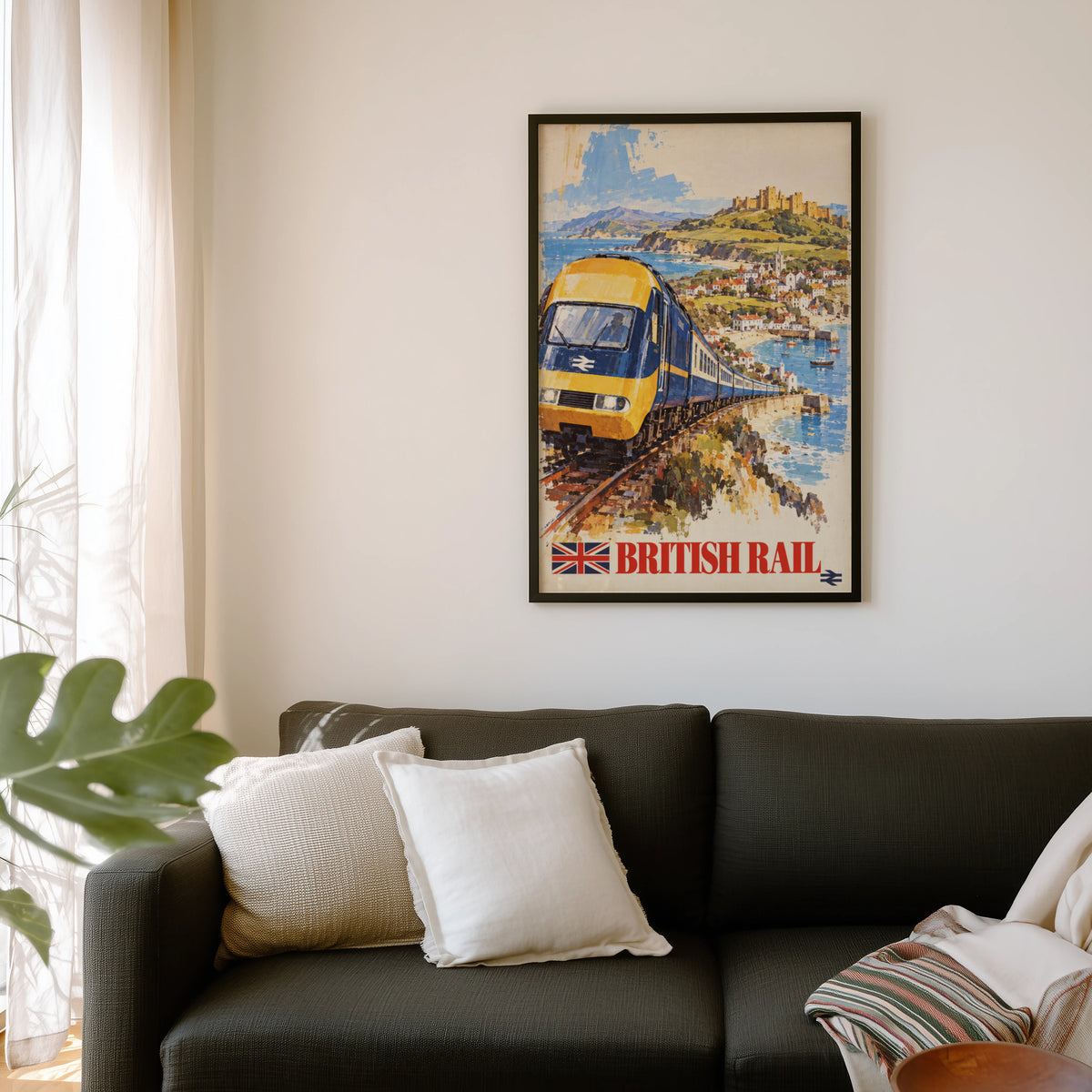 Vintage British Rail Train Poster, Coastal Wall Art, Print