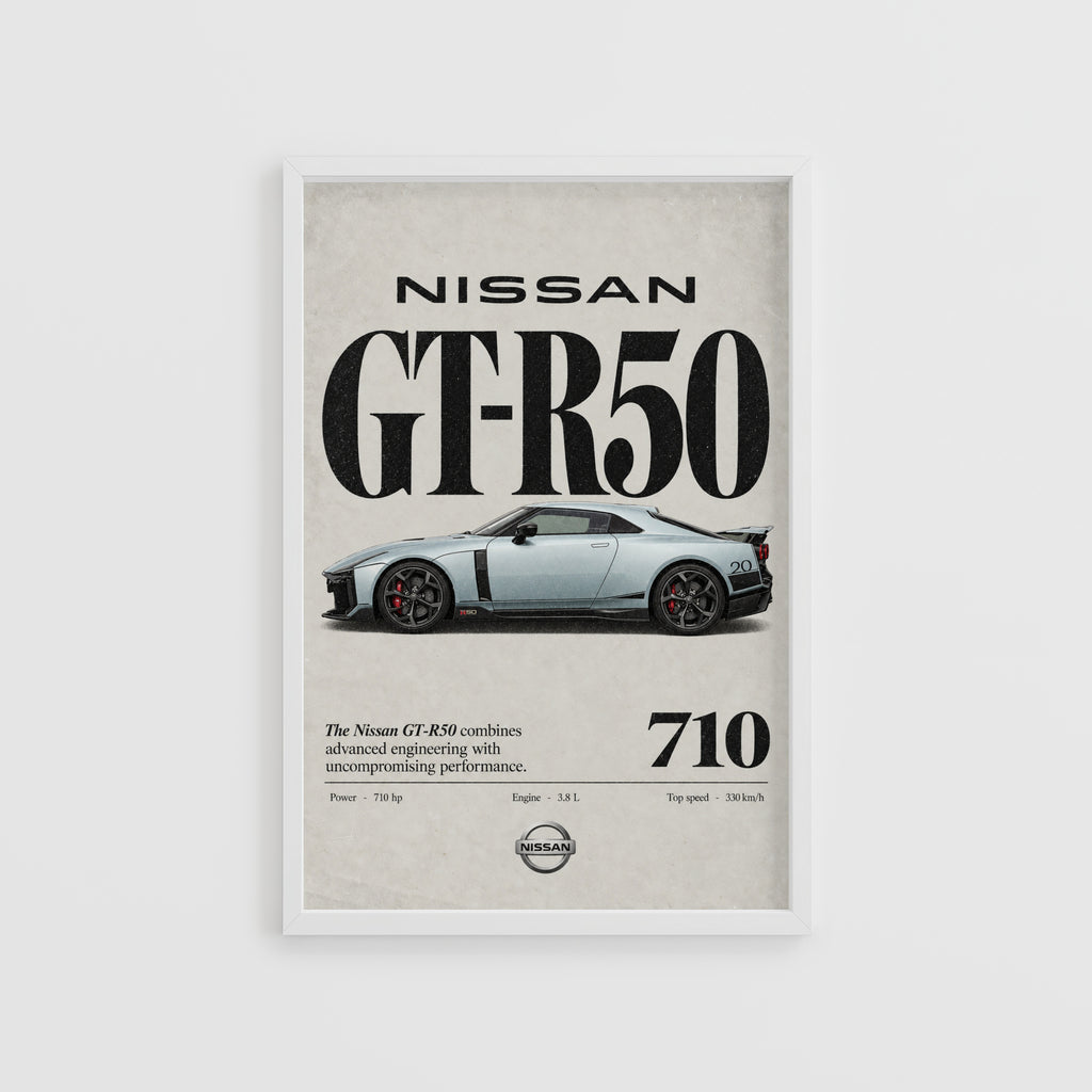 Vintage Nissan GT-R50 Print, Car Wall Art