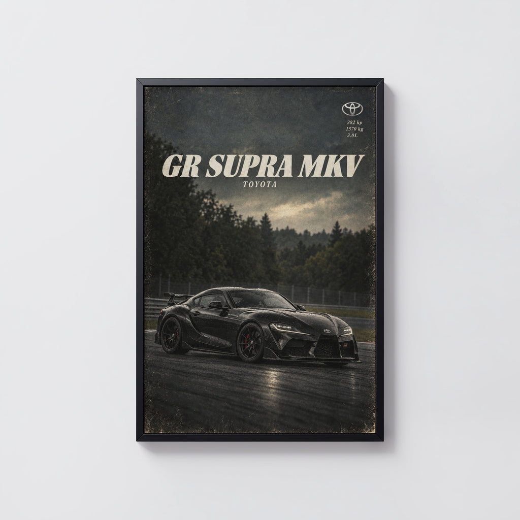 Vintage Toyota GR Supra Print, Car Wall Art