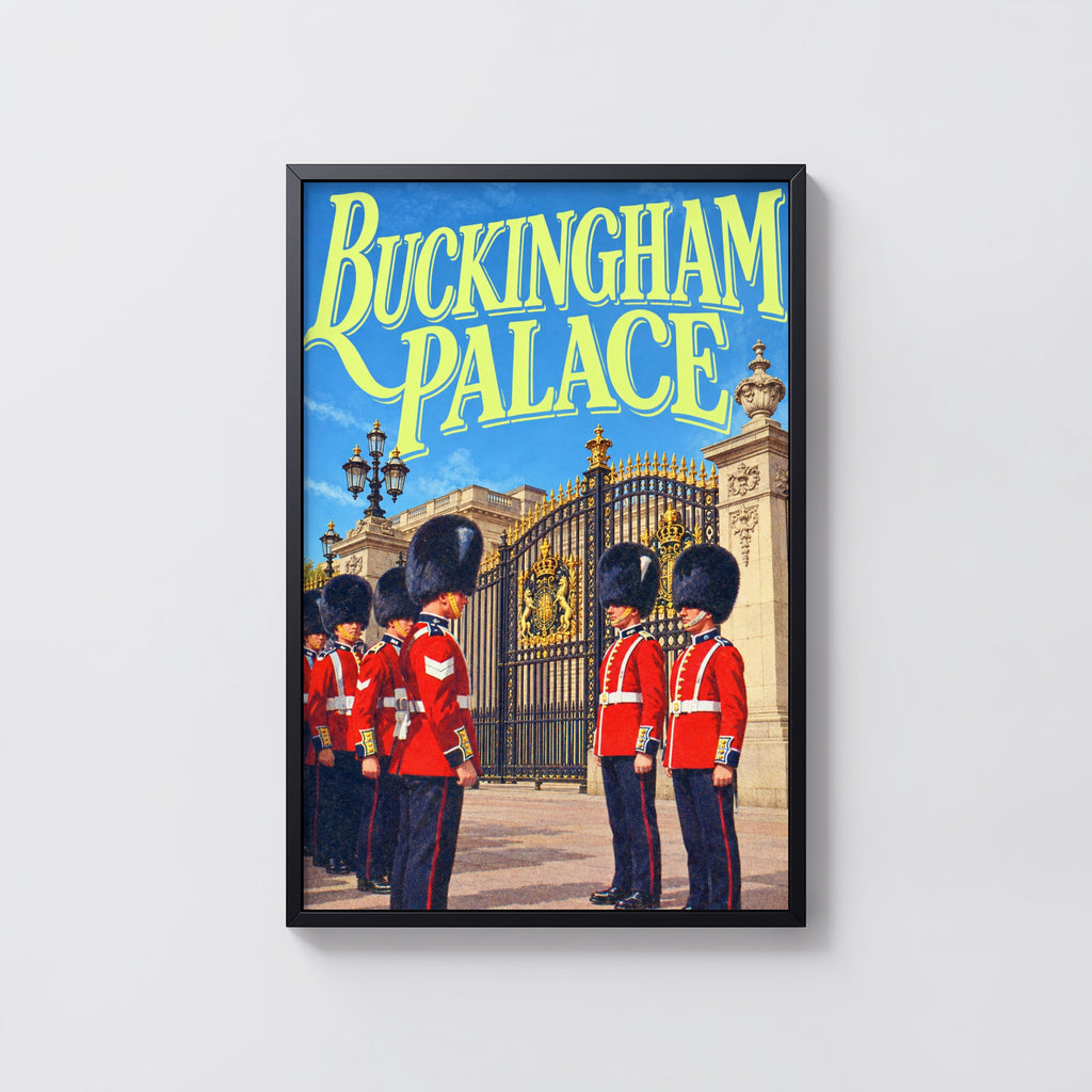 Vintage Buckingham Palace Poster, London Wall Art Print