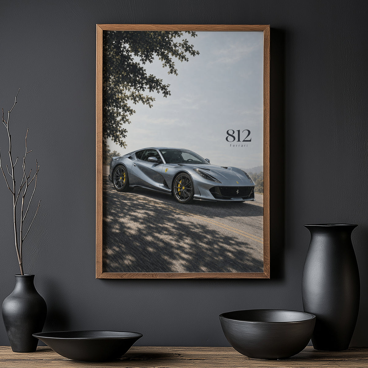 Vintage Ferrari 812 Print, Supercar Wall Art