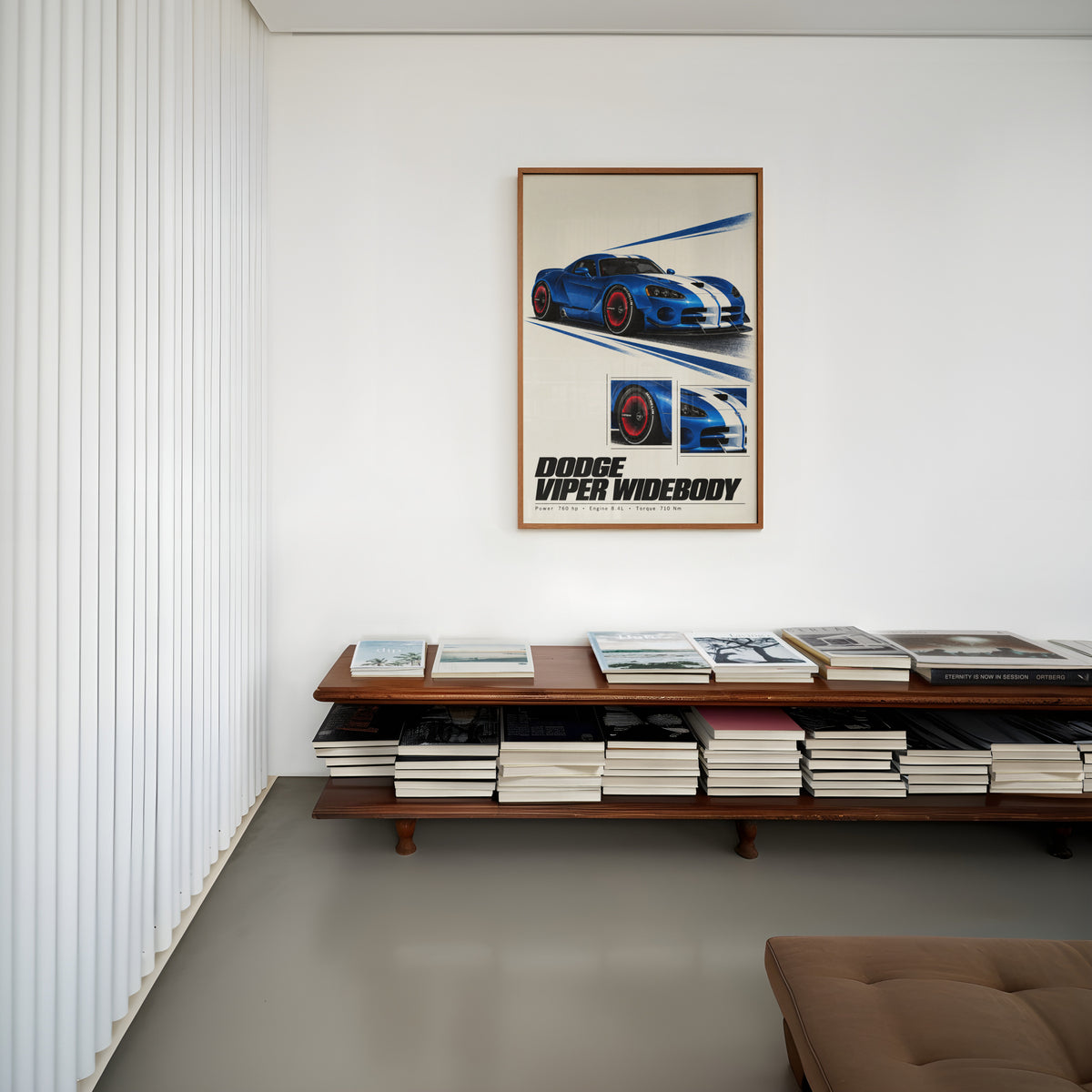 Vintage Dodge Viper Widebody Print, Car Wall Art