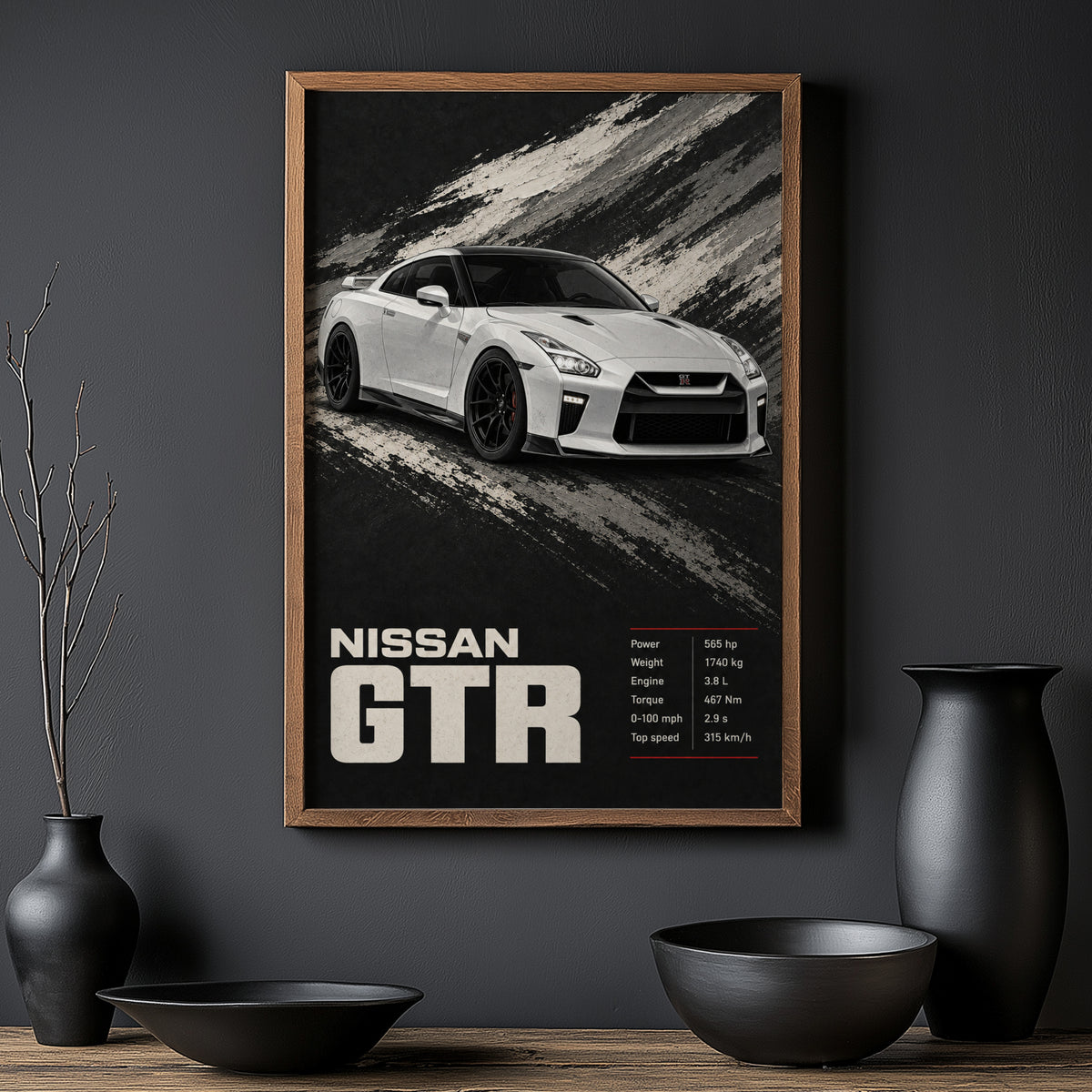 Vintage Nissan GTR Print, Car Wall Art