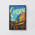 Vintage Camden Market Poster, London Wall Art, Print