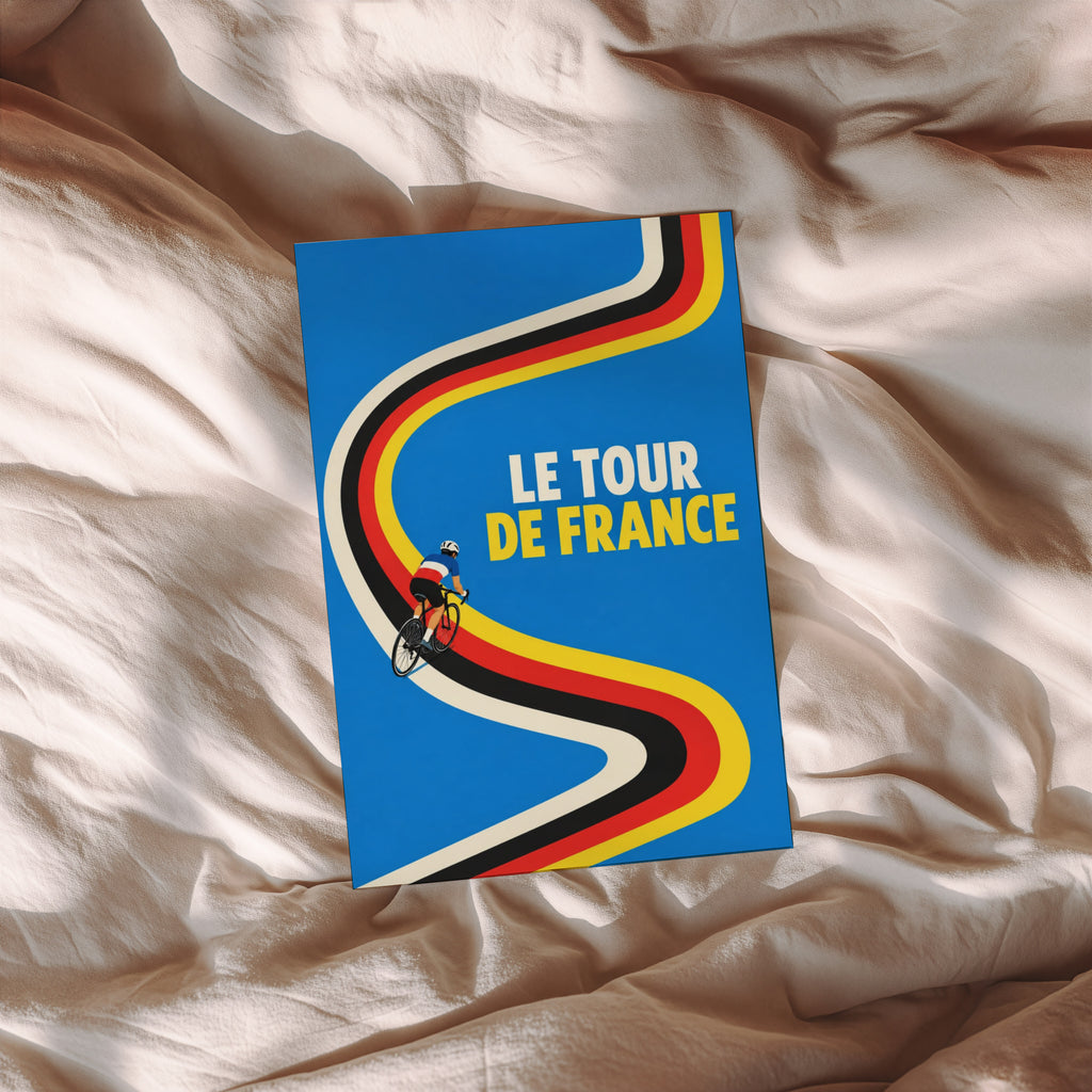 Vintage Tour de France Poster, Cycling Wall Art Print