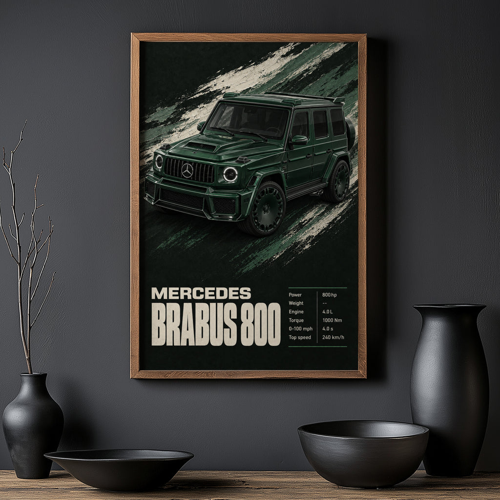 Vintage Mercedes Brabus 800 G Wagon Print