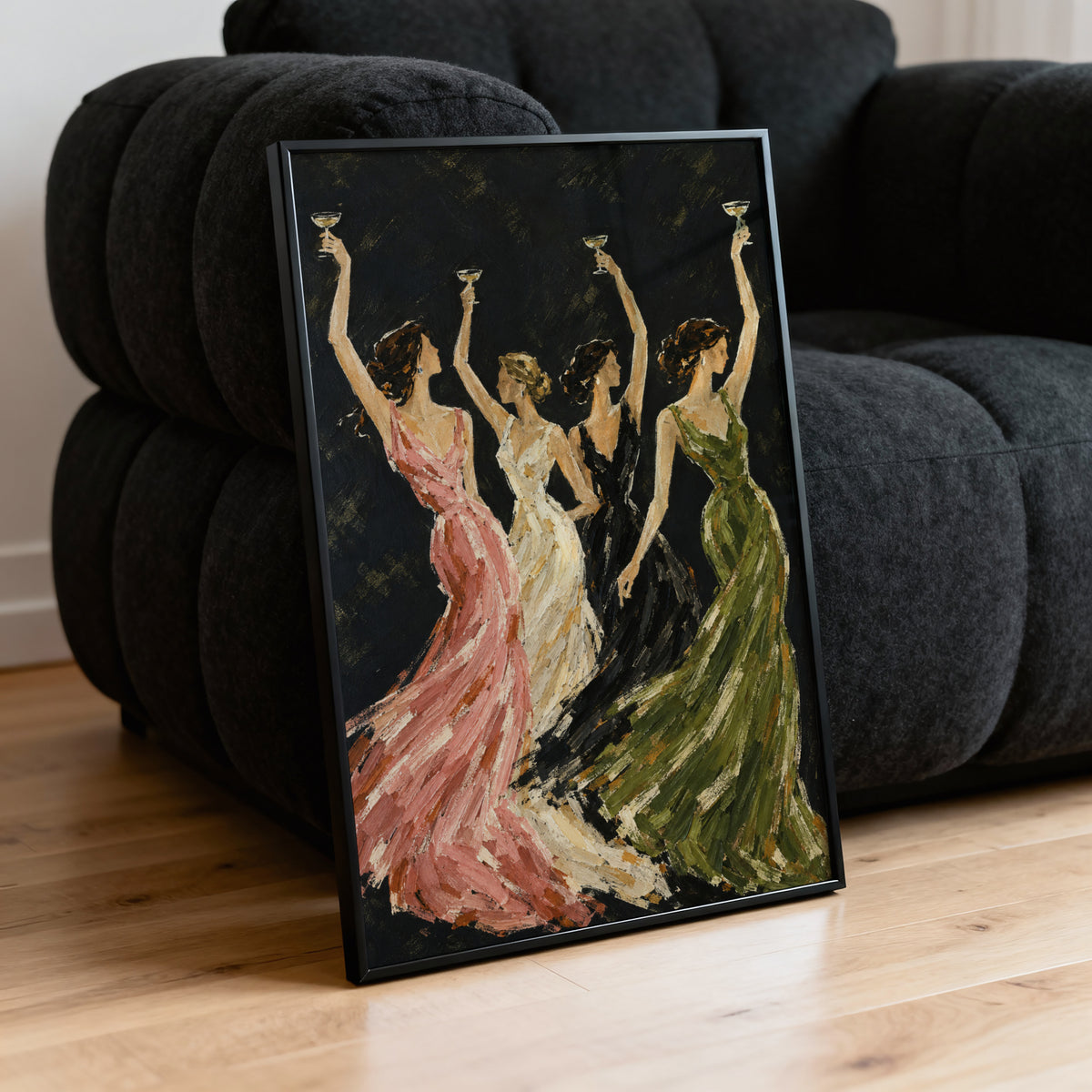 Vintage Print and Poster, Women Toasting Wall Art