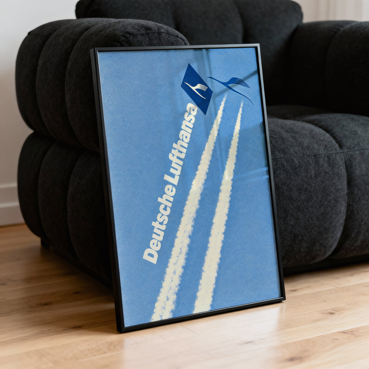 Vintage Lufthansa Poster, Aviation Wall Art, Airline Print