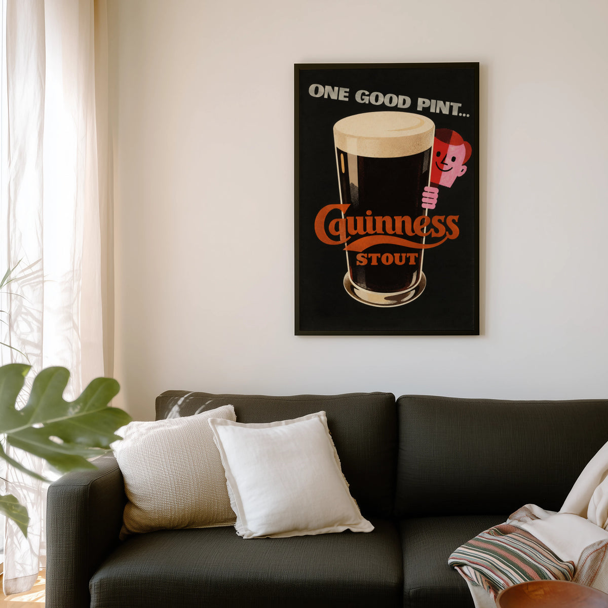 Vintage Guinness Stout Print, Beer Poster, Pub Wall Art