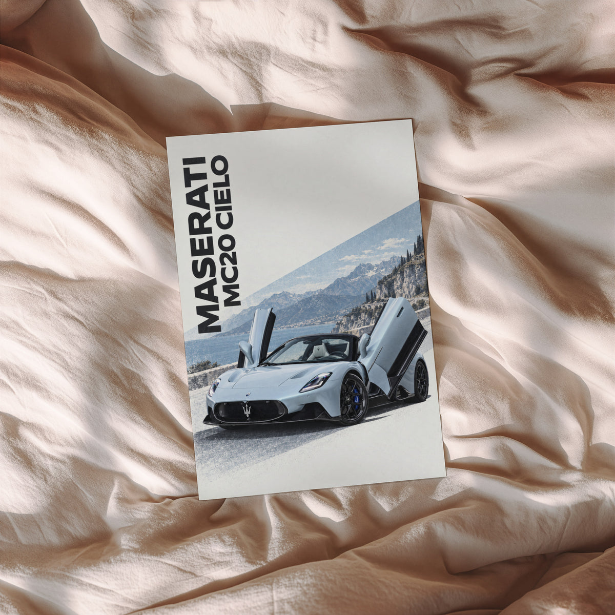 Vintage Maserati MC20 Cielo Print, Car Wall Art