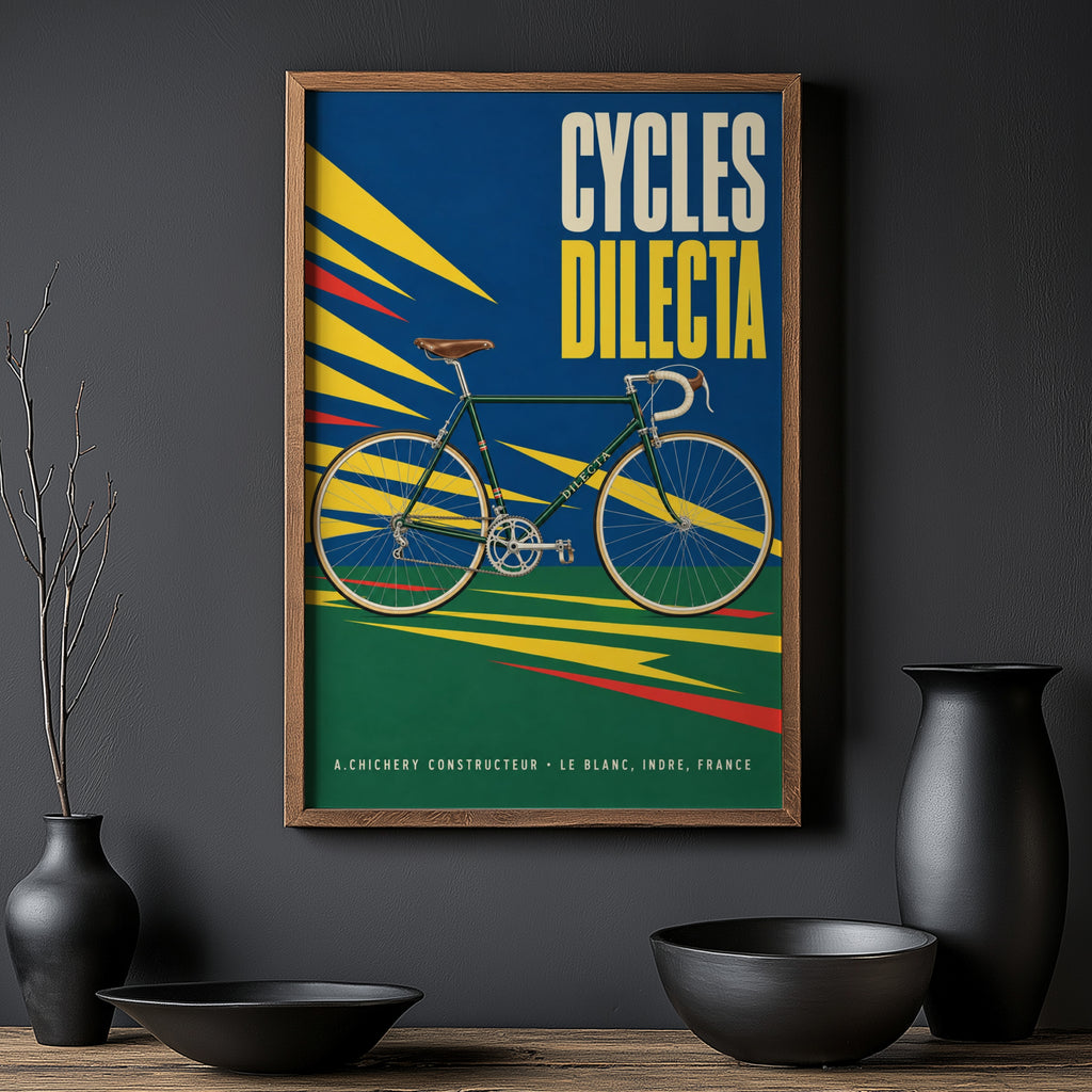 Vintage Bicycle Poster, Retro Cycling Wall Art, Print