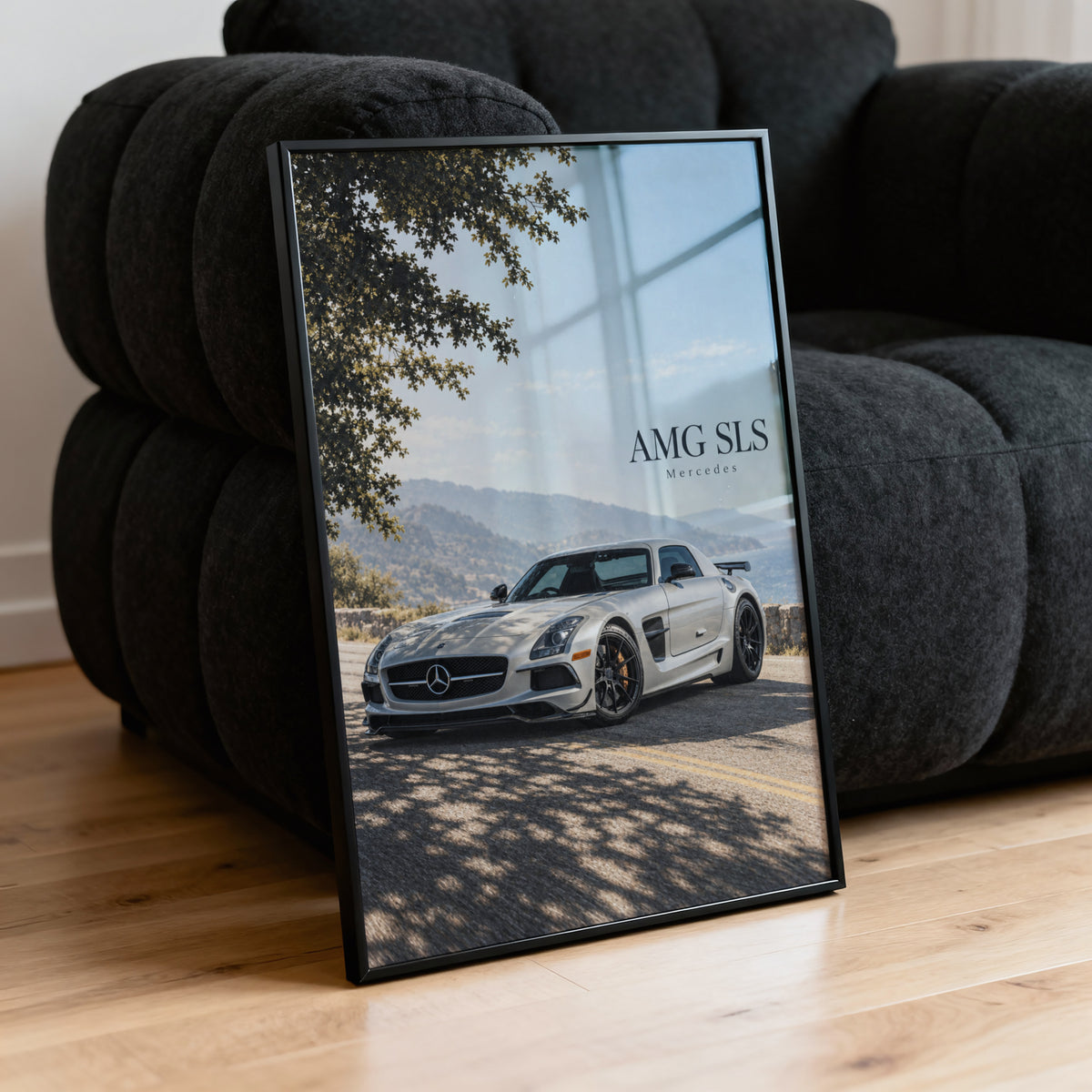 Vintage Mercedes AMG SLS Print, Car Wall Art