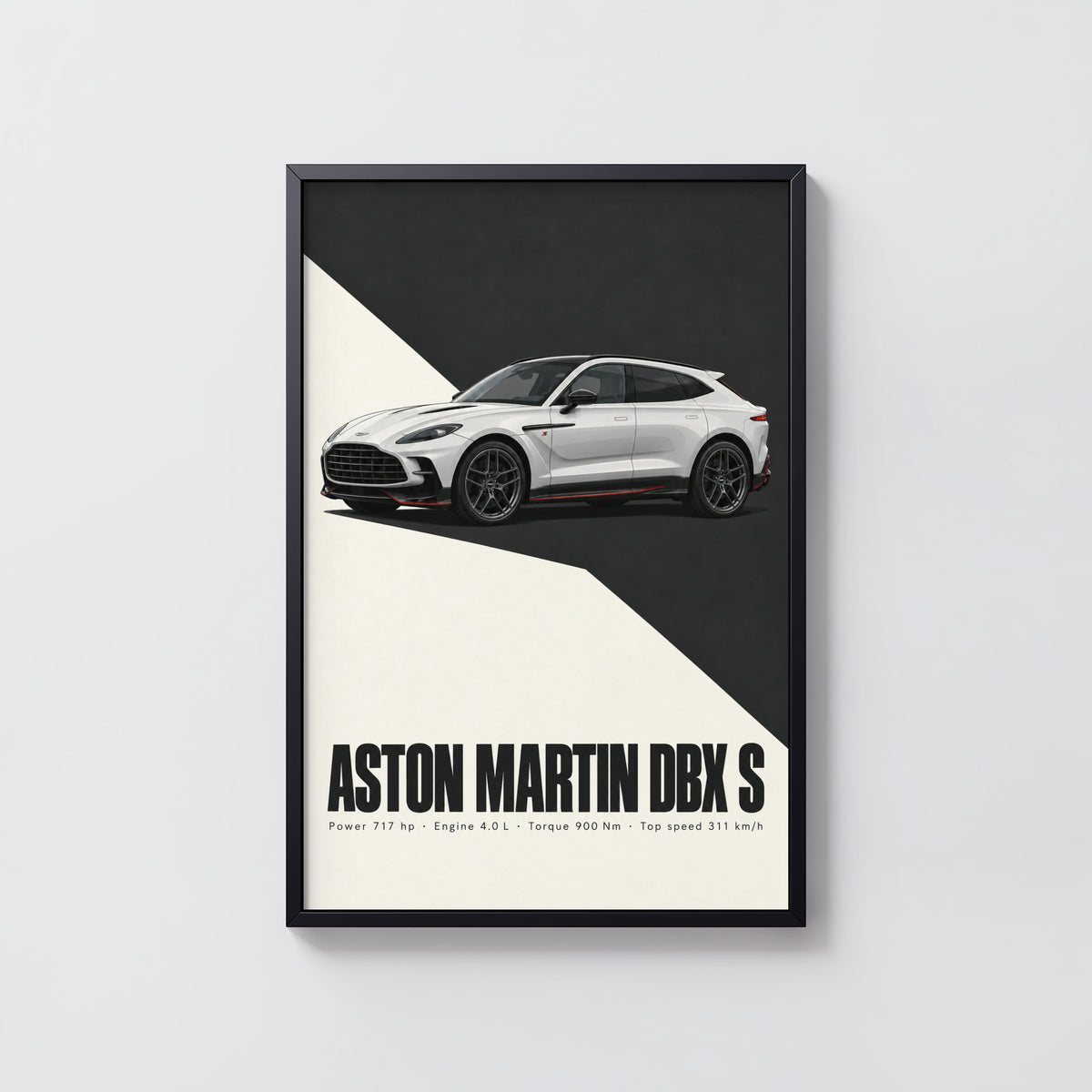 Vintage Aston Martin DBX S Print, Car Wall Art