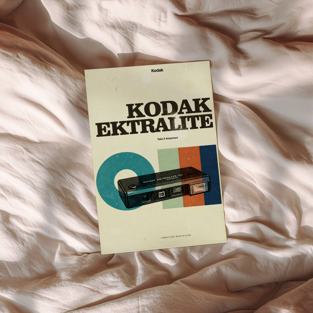 Vintage Kodak Camera Poster, Retro Photography Wall Art