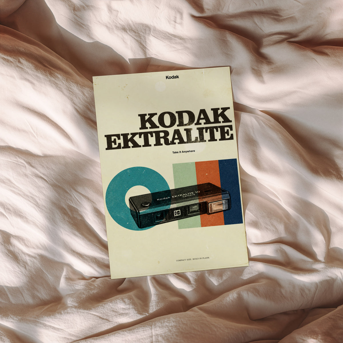Vintage Kodak Camera Poster, Retro Photography Wall Art