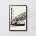 Vintage Porsche 911 GT3 RS Print, Car Poster Wall Art