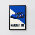 Vintage Maserati GT2 Race Car Print, Wall Art