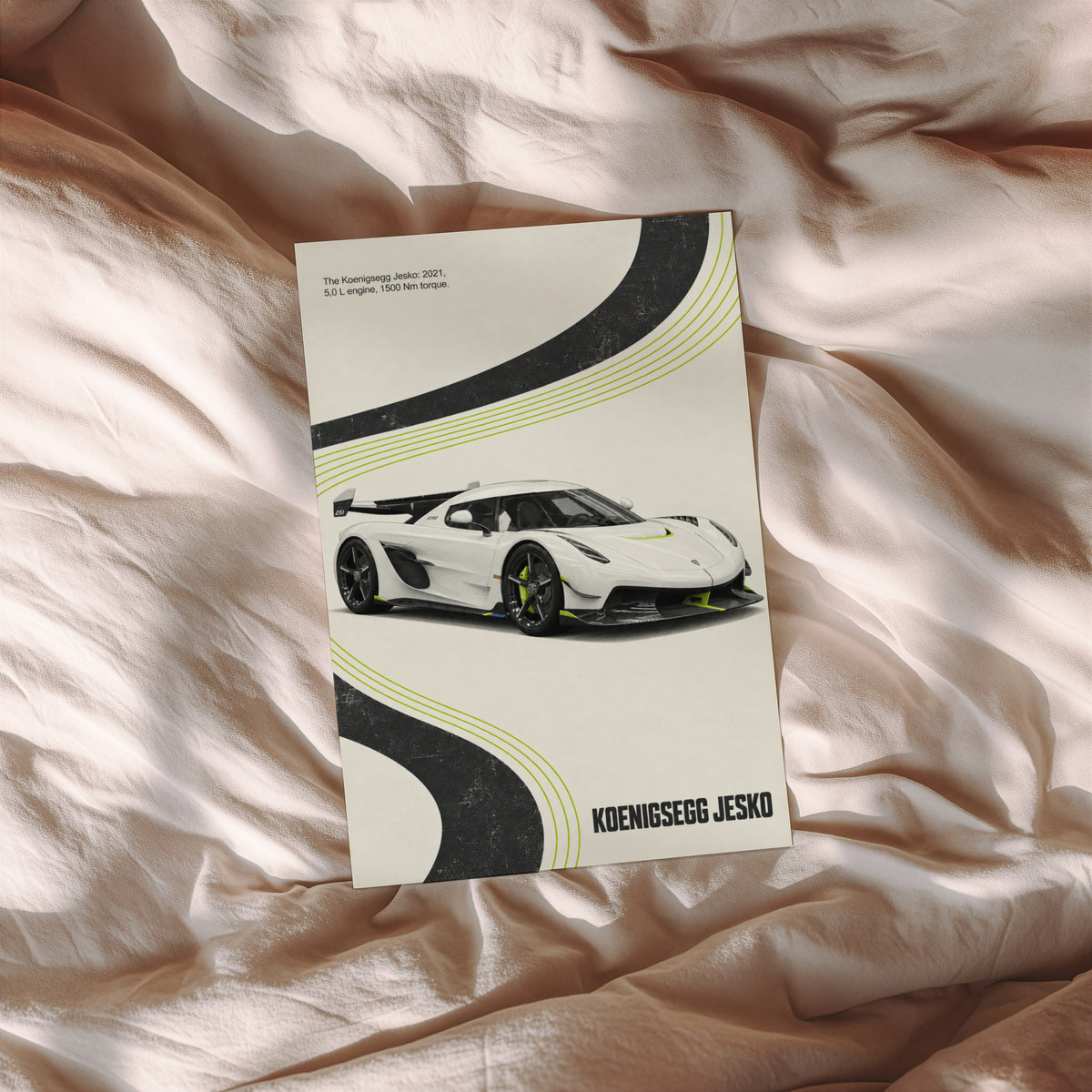 Vintage Koenigsegg Jesko Print, Car Wall Art