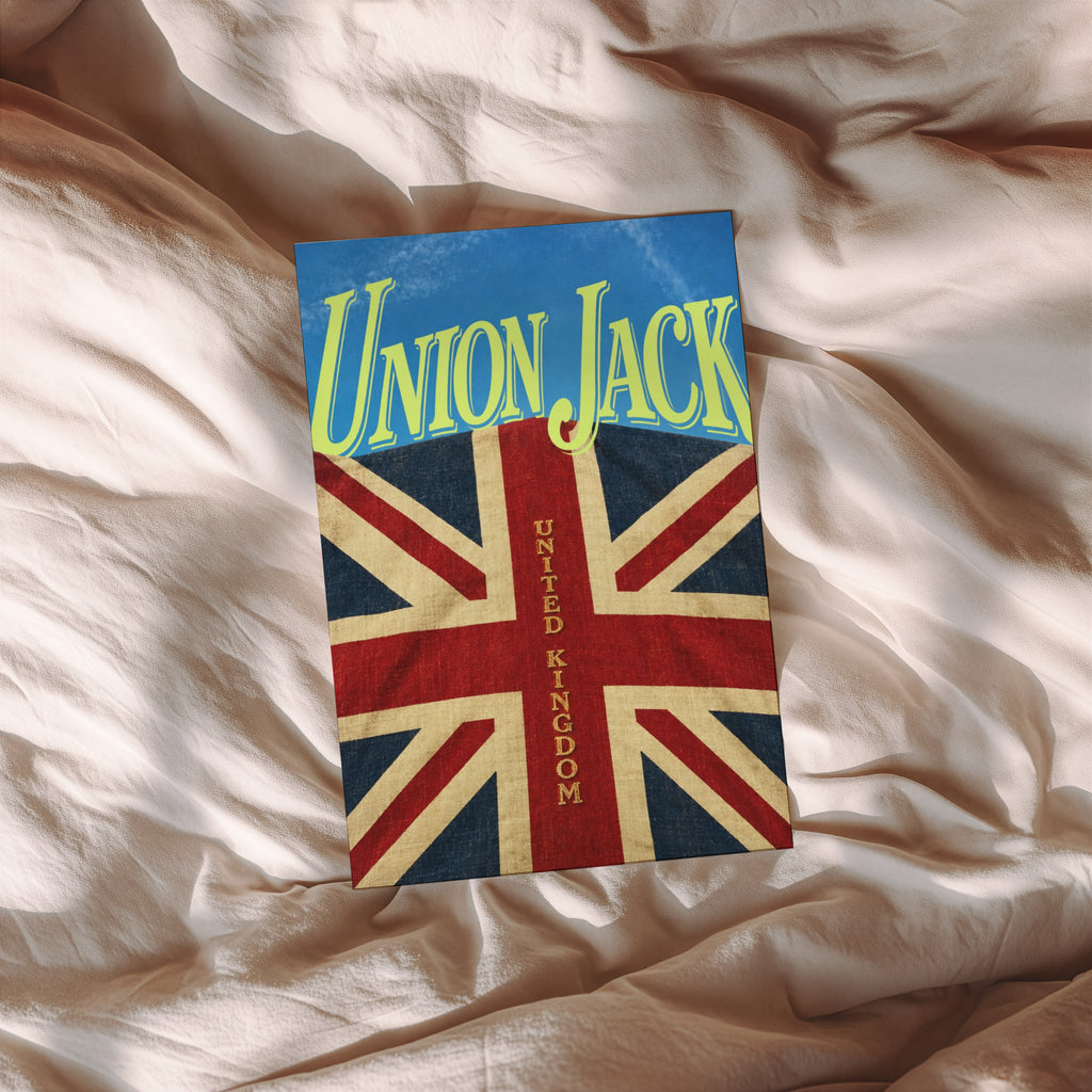 Vintage Union Jack Poster, British Flag Wall Art, UK Print