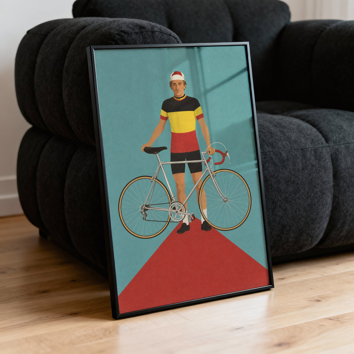 Vintage Cyclist Poster, Retro Bicycle Print, Wall Art