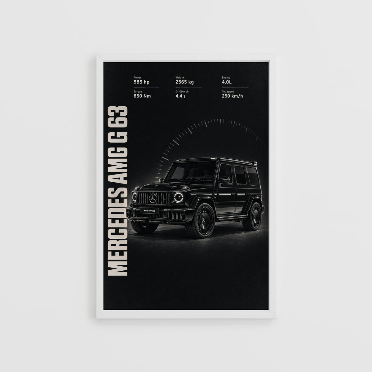 Vintage Mercedes AMG G63 Print Poster, Car Wall Art