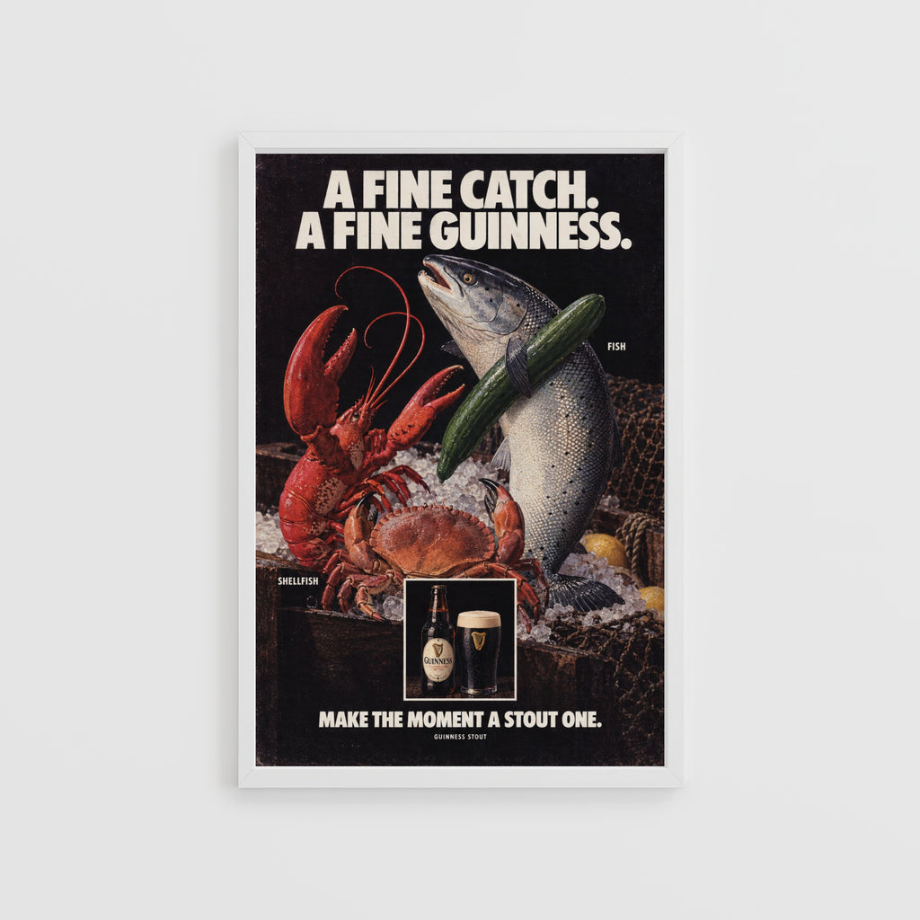 Vintage Guinness Print and Poster, Seafood Wall Art